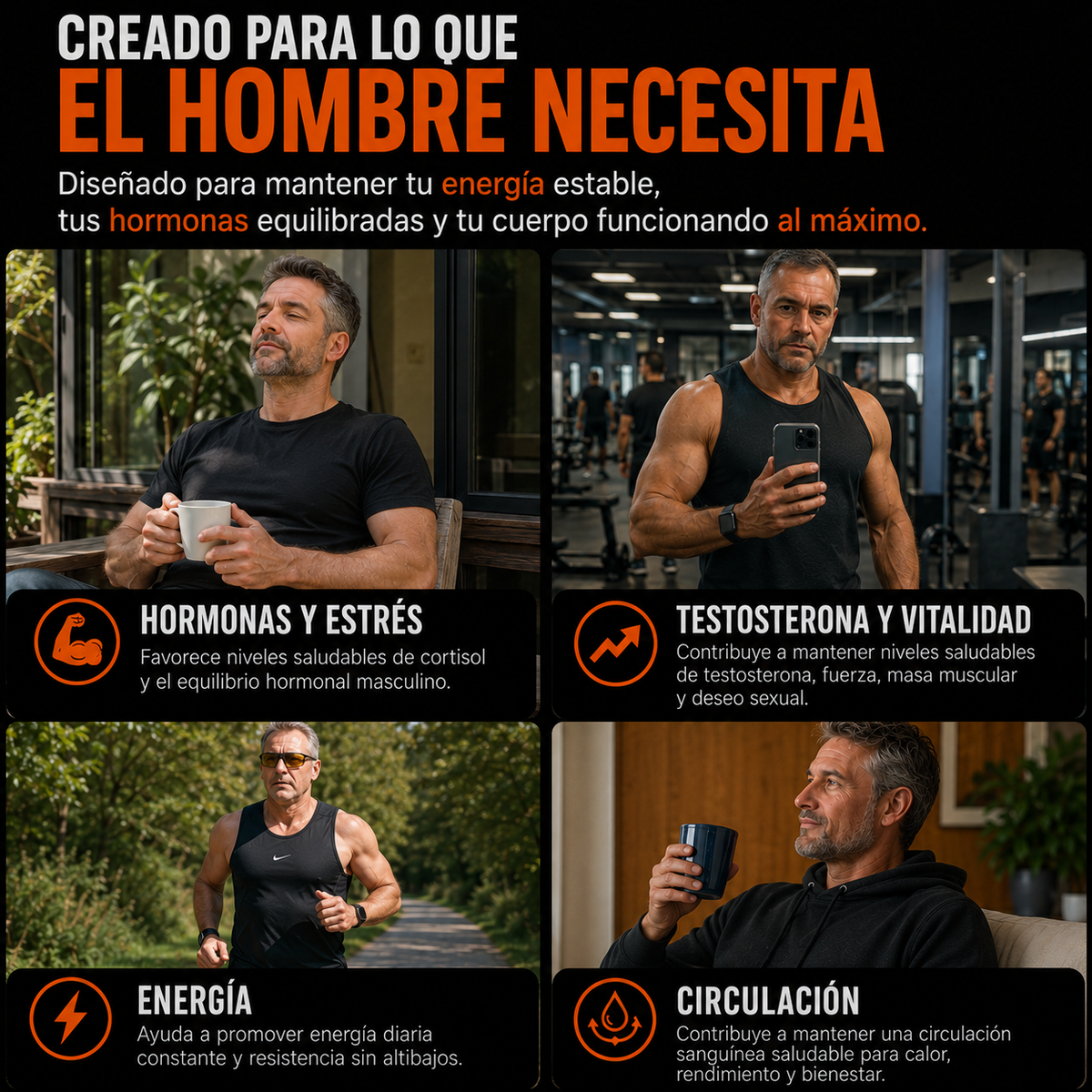 Olimpex - Soporte natural masculino